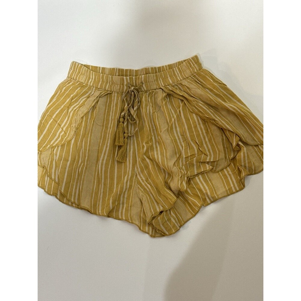 American Eagle Yellow Striped Shorts Size S date night summer
